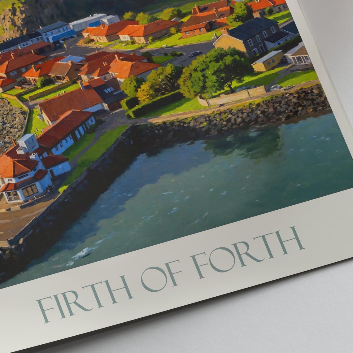 Firth of Forth Scotland Red Forth Bridge Coastal Travel Poster - Image 3
