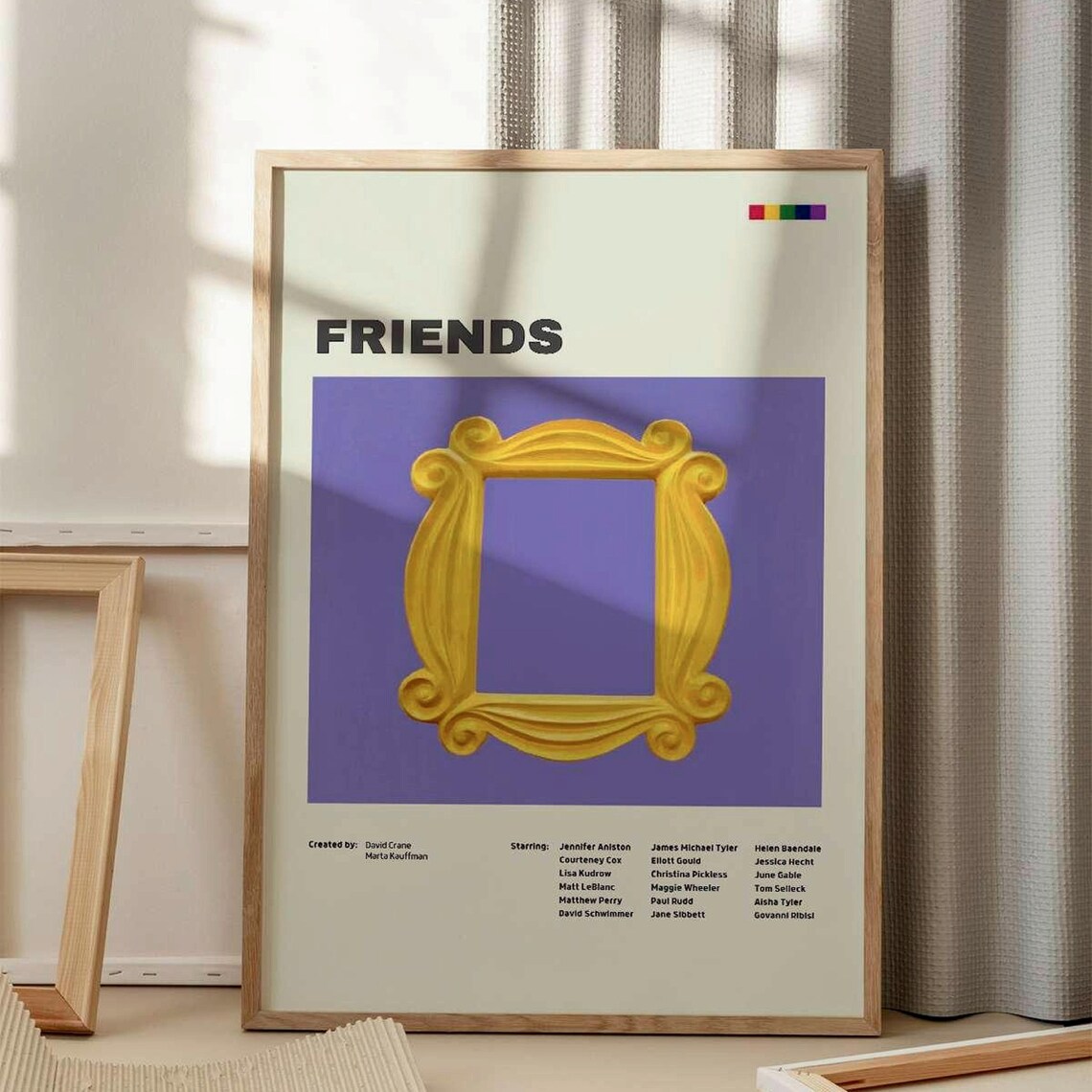 Friends TV Show Iconic Yellow Door Frame Minimalist Poster Art - Image 4
