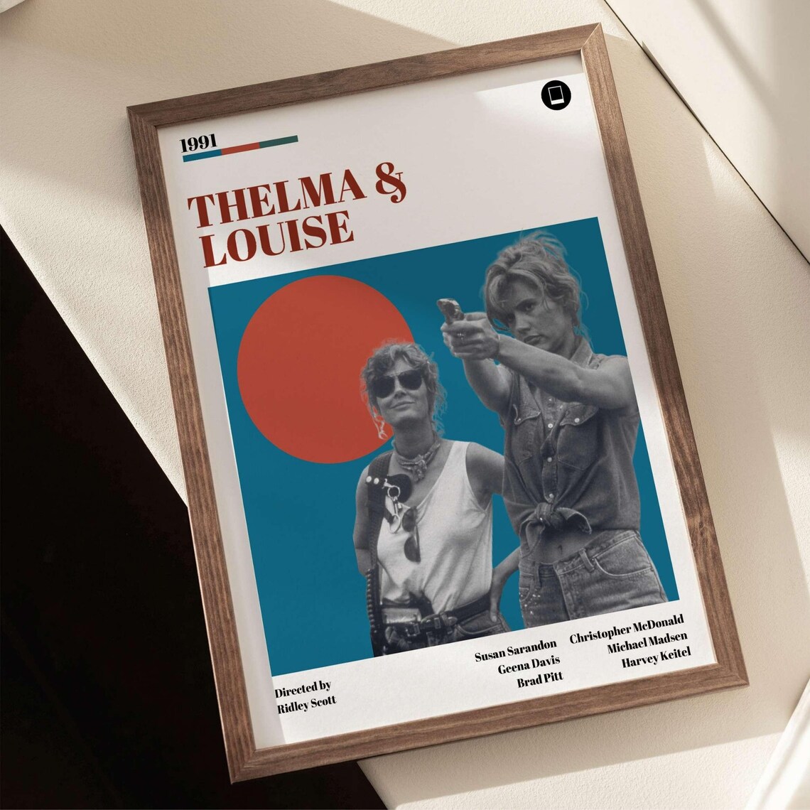 Thelma And Louise Retro Minimalist Movie Poster - Image 3