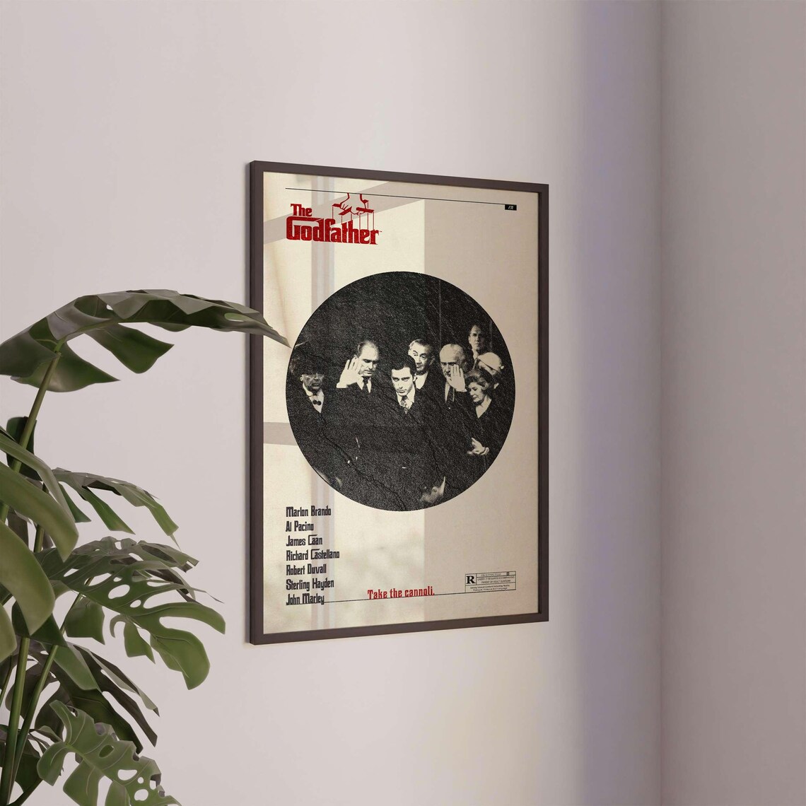The Godfather Minimalist Circle Movie Poster Marlon Brando Art - Image 2
