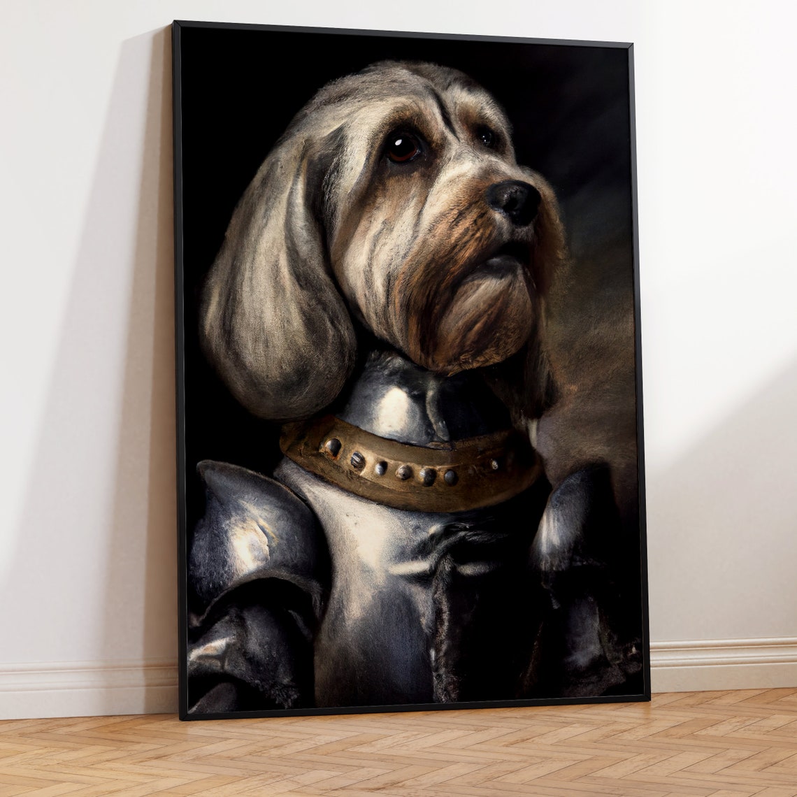 Dog In The Middle Ages Dog Knight Knight As Dog Funny Picture Pet Portrait Dog Portrait Oil Painting Oil Painting Dog - Image 2