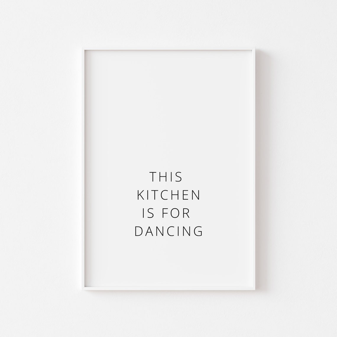 This Kitchen Is for Dancing Fun Minimalist Typography Quote Poster - Image 2