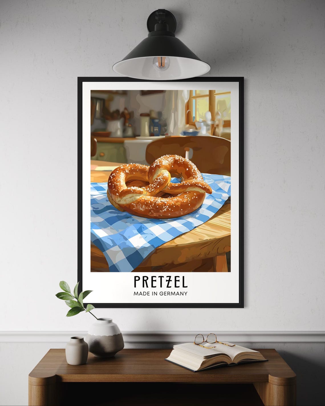 German Pretzel Traditional Bavarian Salted Snack Kitchen Poster