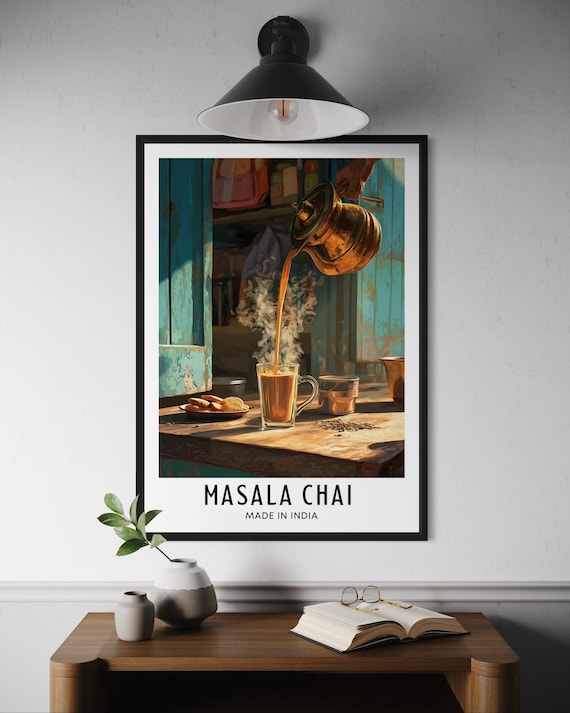 Masala Chai Poster, Spiced Tea Kitchen Art Print