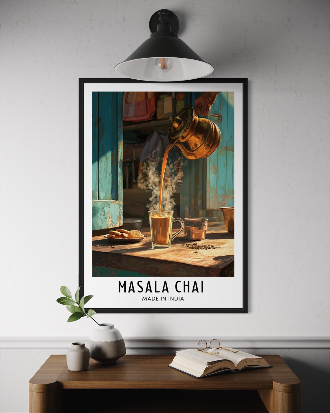 Masala Chai Poster, Spiced Tea Kitchen Art Print