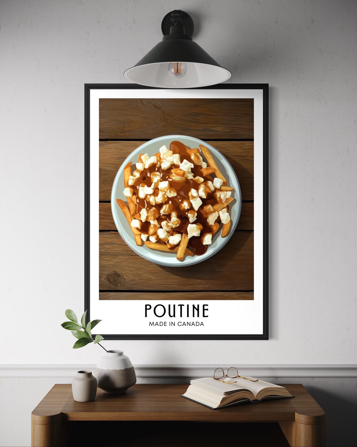 Poutine Food Art Print, Canadian Kitchen Decor