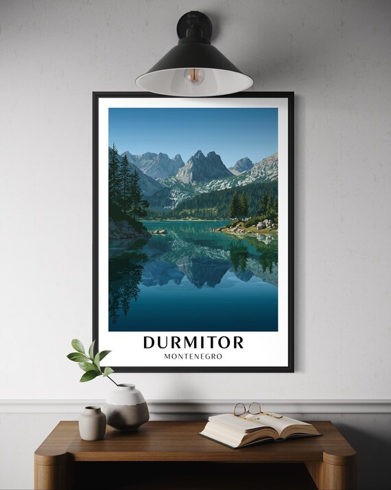 Durmitor Mountains Wall Art Montenegro Travel Poster Balkan National Park Print Zabljak Nature Decor Europe Mountain Hiking Artwork