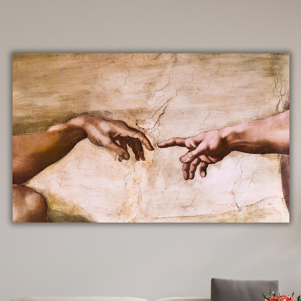 Michelangelo The Creation Of Adam Hands Sistine Chapel Renaissance Art Poster