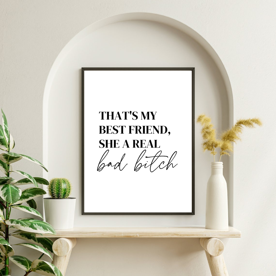 Saweetie Best Friend Lyrics She A Real Bad Bitch Quote Poster - Image 3