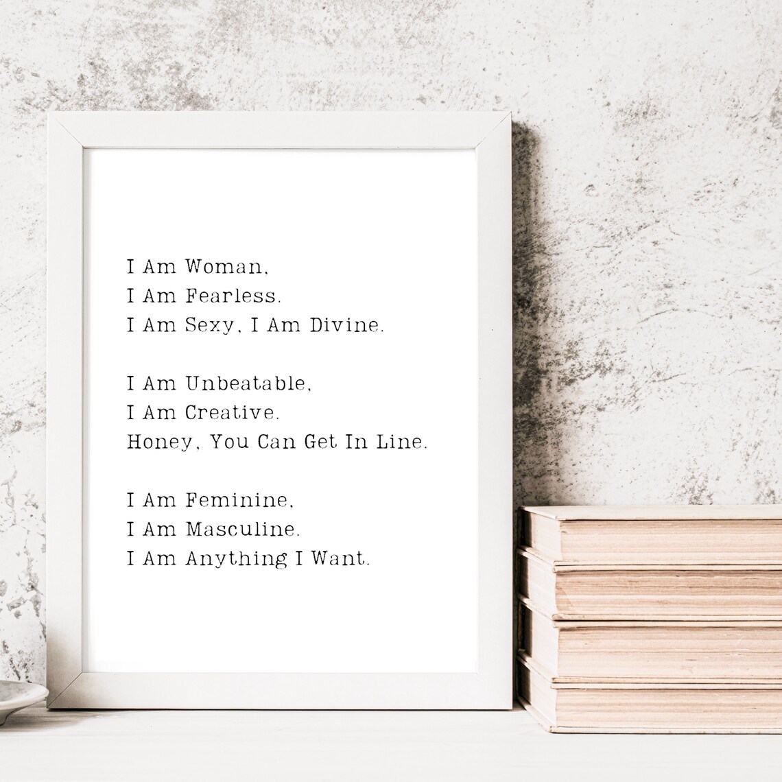 Emmy Meli I Am Woman Song Lyrics Feminist Affirmation Poster - Image 2
