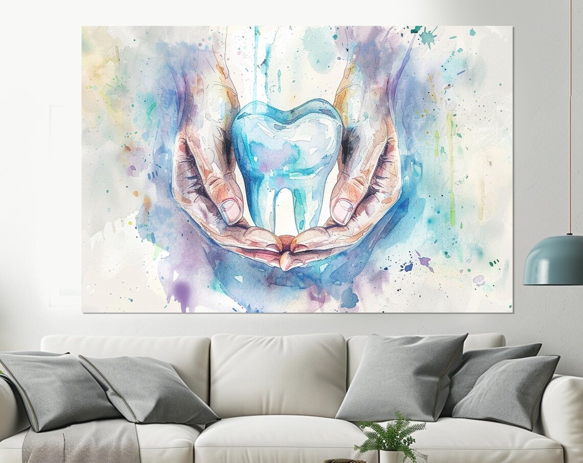 Minimalist Tooth Art Print, Dentist Office Decor