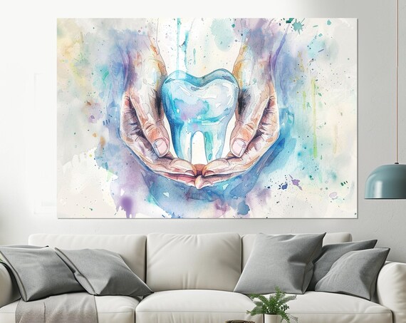 Minimalist Tooth Art Print, Dentist Office Decor