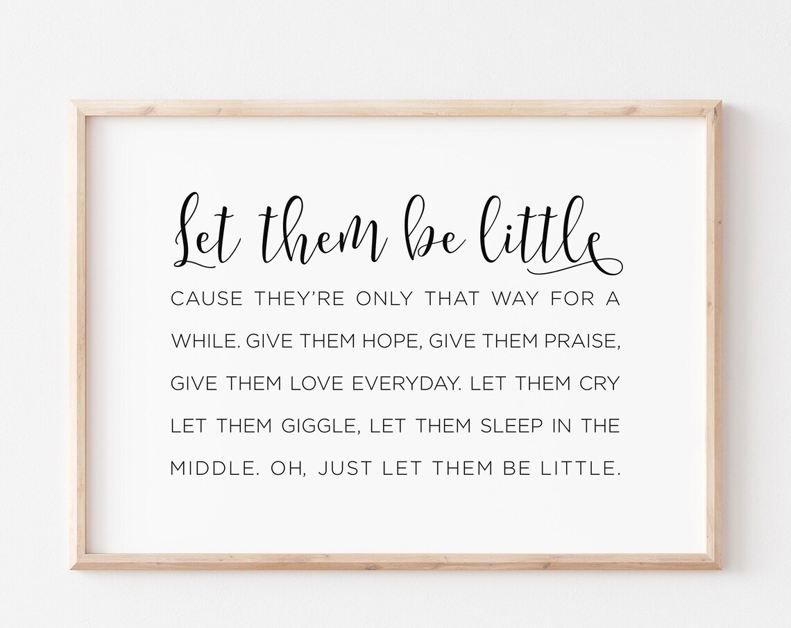 Let Them Be Little Kids Bedroom Quote Art Print - Image 2