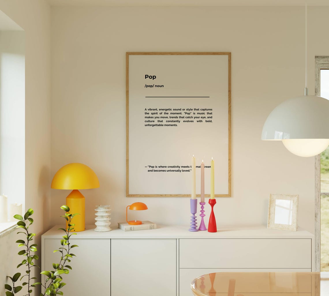 Pop Definition Bold Playful Music Culture Minimalist Typography Poster - Image 2