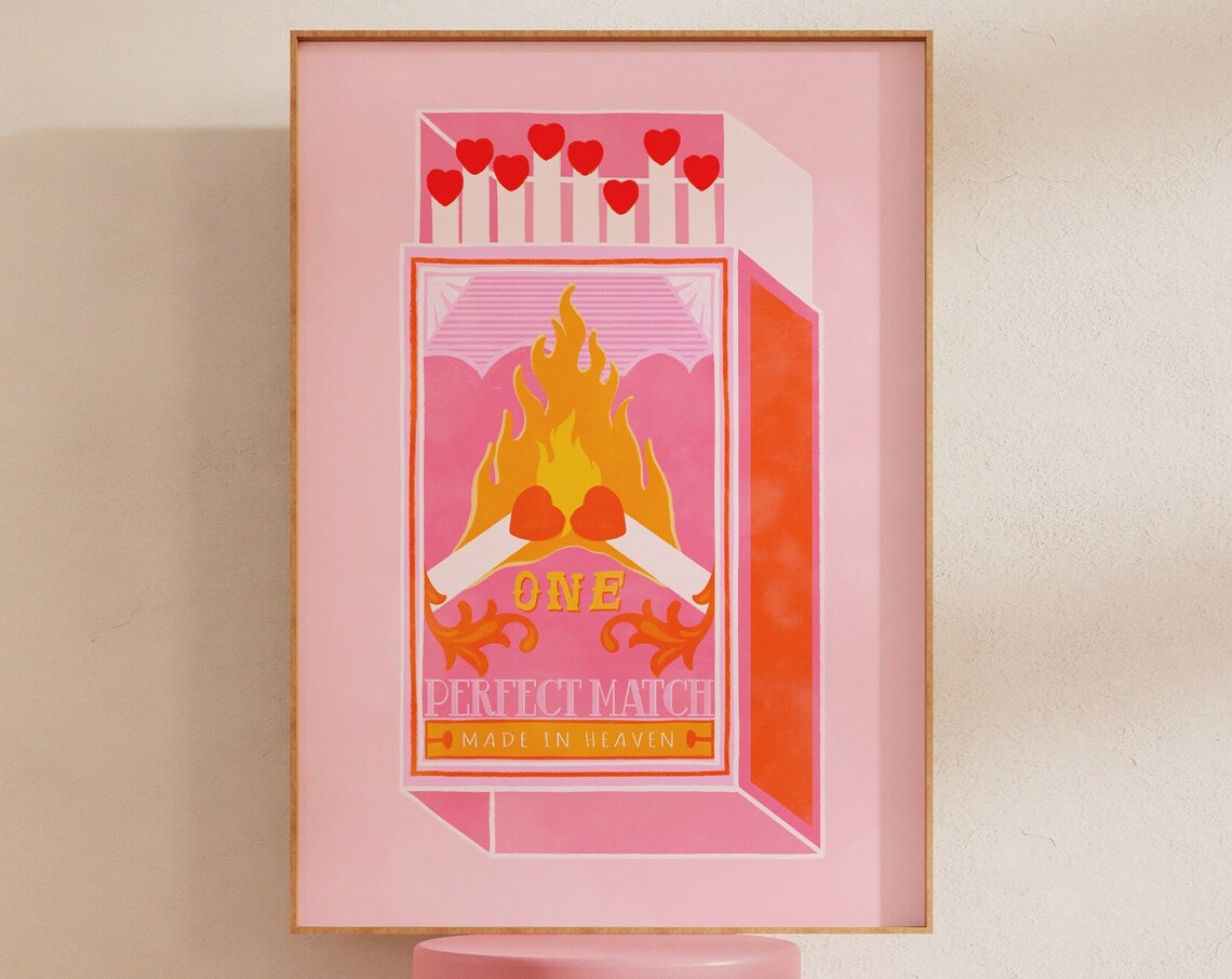 Perfect Match Made In Heaven Preppy Art Print