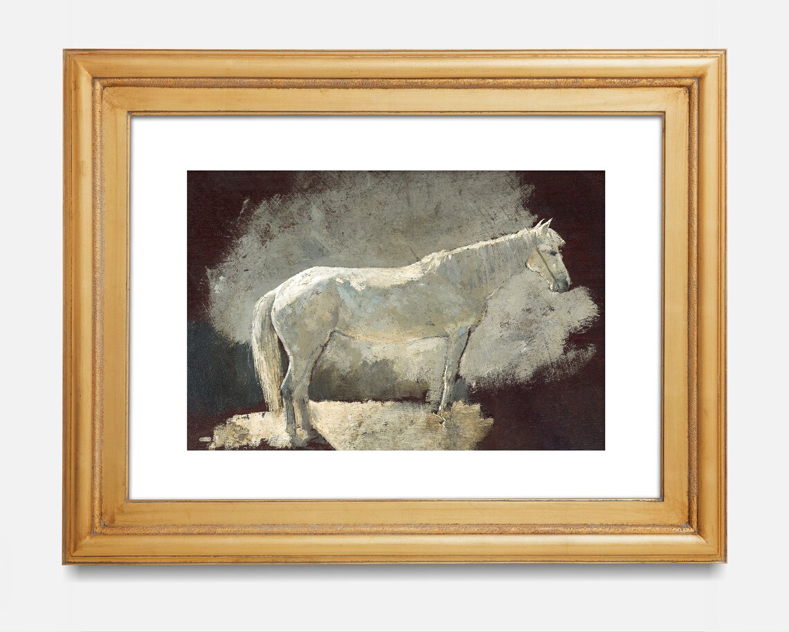 Vintage Horse Drawing, Antique Equestrian Art - Image 2