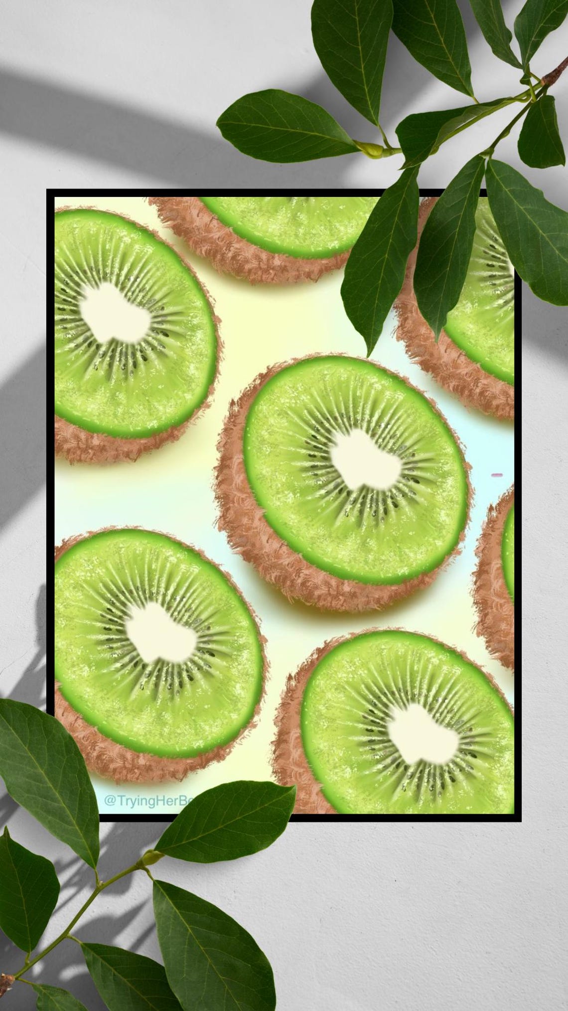 Kiwi Fruit Art Print, Tropical Kitchen Decor - Image 2