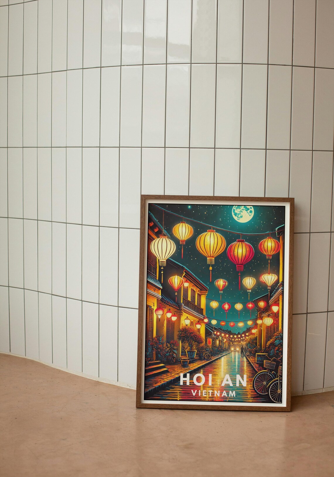 Hoi An Travel Poster, Lantern Street Illustration - Image 3
