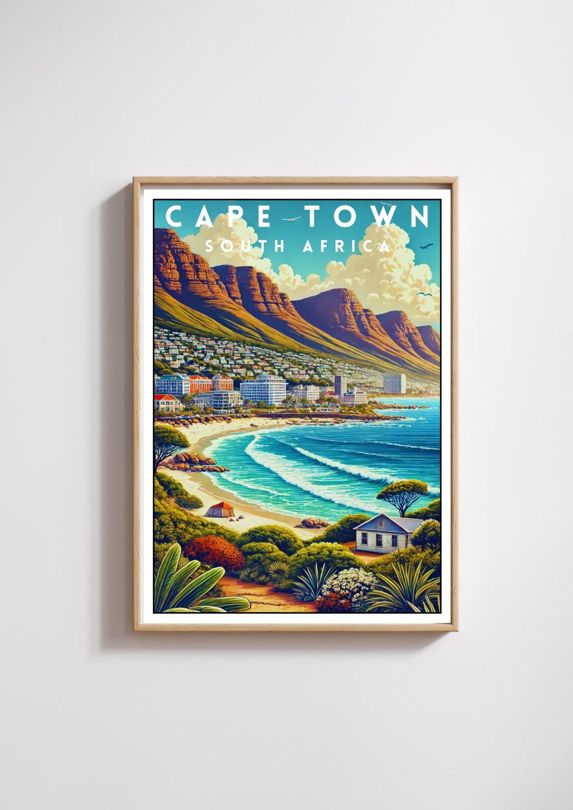 Cape Town South Africa Camps Bay Table Mountain Beach Poster