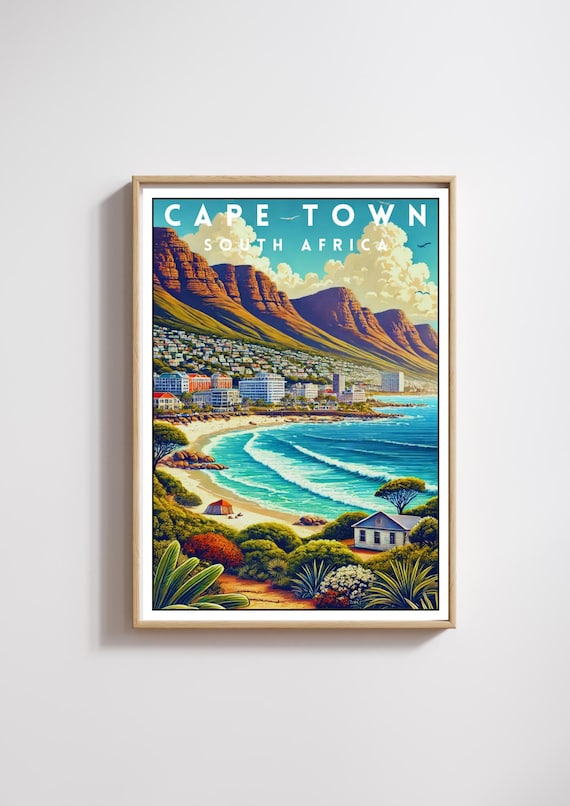Cape Town South Africa Camps Bay Table Mountain Beach Poster