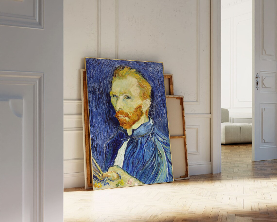 Vincent Van Gogh Self Portrait 1889 Classic Artist Museum Poster - Image 2