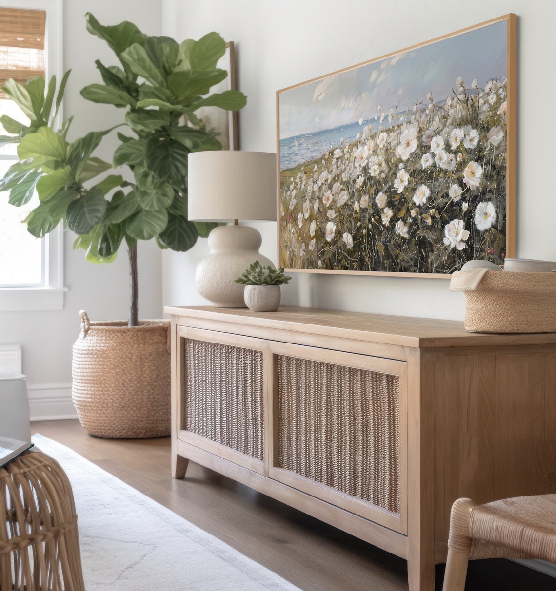 Moody Wildflower Tv Art Coastal Tv Art Spring Tv Art Wildflower Art Frame Tv Art Landscape Tv Art Floral Art Summer Tv Art 712 - Image 7