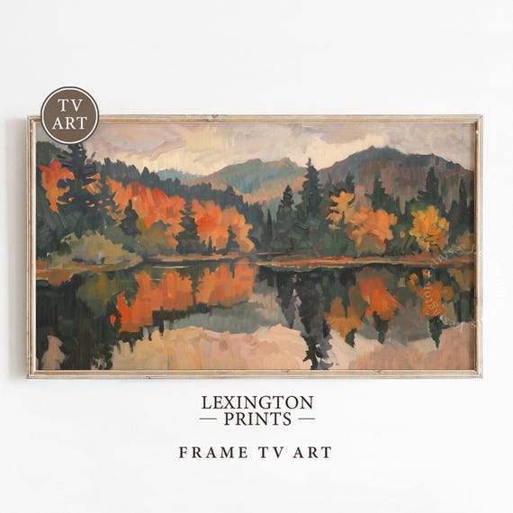 Moody Fall Landscape Tv Art Fall Tv Art Frame Tv Art Autumn Tv Art Vintage Fall Home Decor Forest Tv Art Oregon Landscape Art 884
