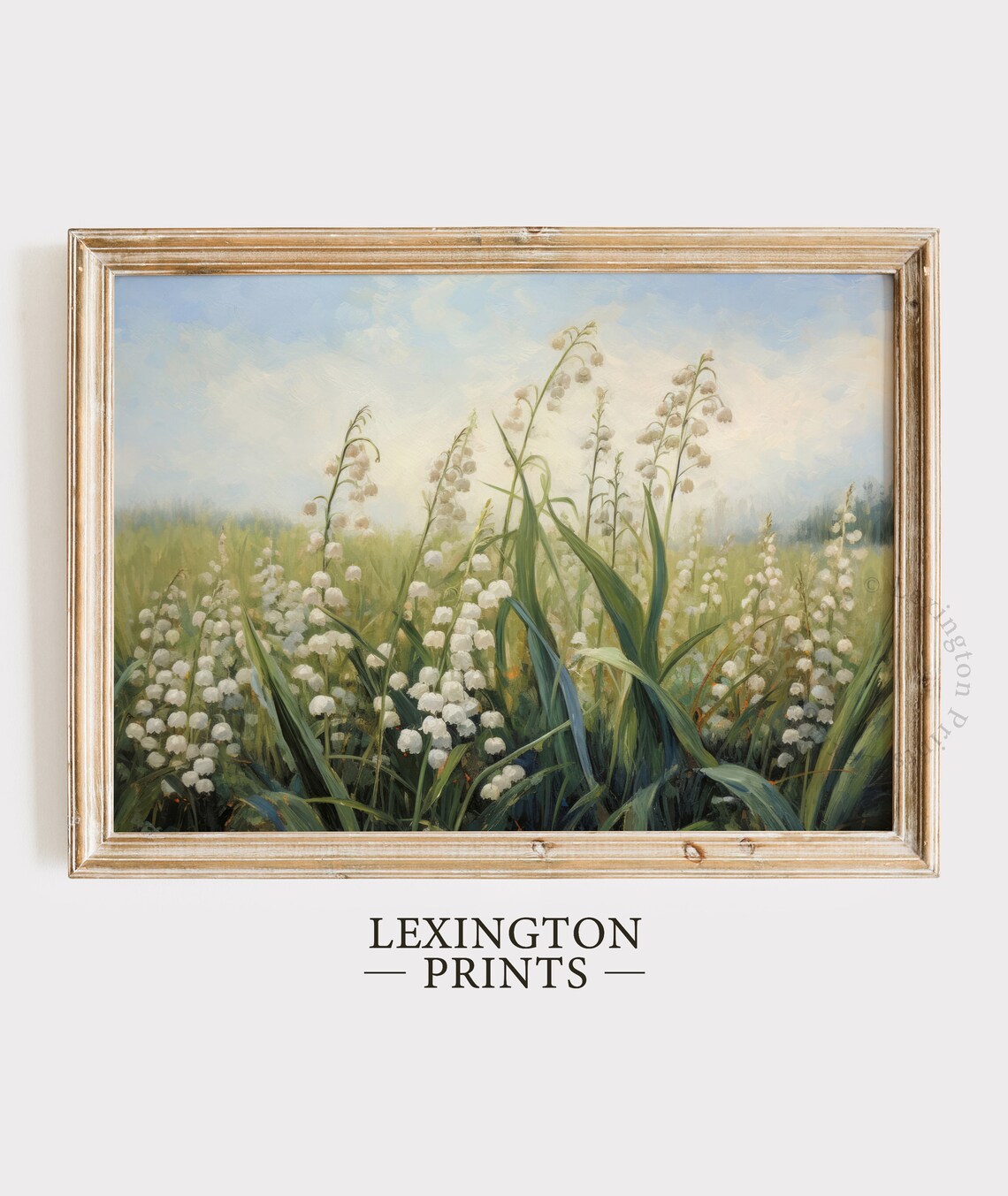 Lily Of The Valley White Bells Spring Field Soft Floral Painting Poster - Image 6