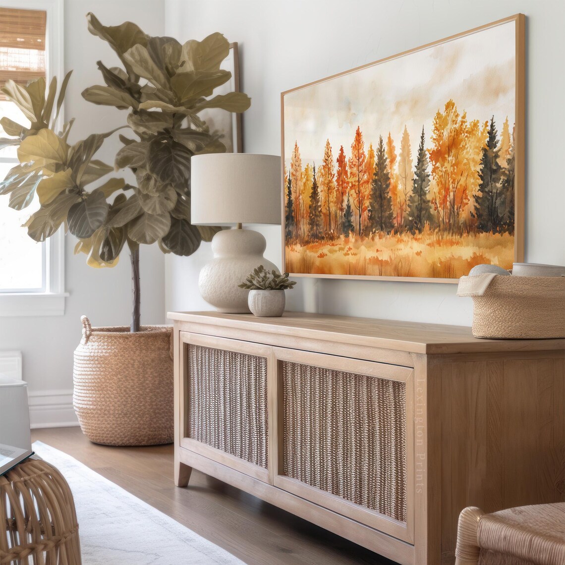 Fall Forest Watercolor Tv Art Frame Tv Art Fall Forest Wall Art Moody Watercolor Tv Art Fall Tv Art Autumn Tv Art Farmhouse 893 - Image 7
