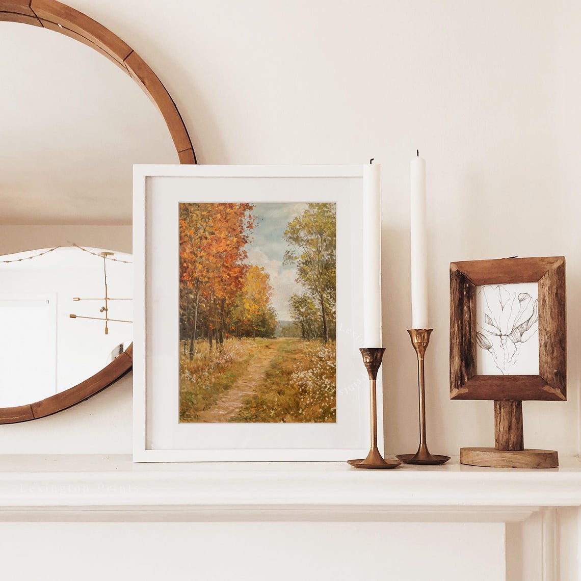 Autumn Forest Path Golden Fall Foliage Trail Landscape Poster - Image 3