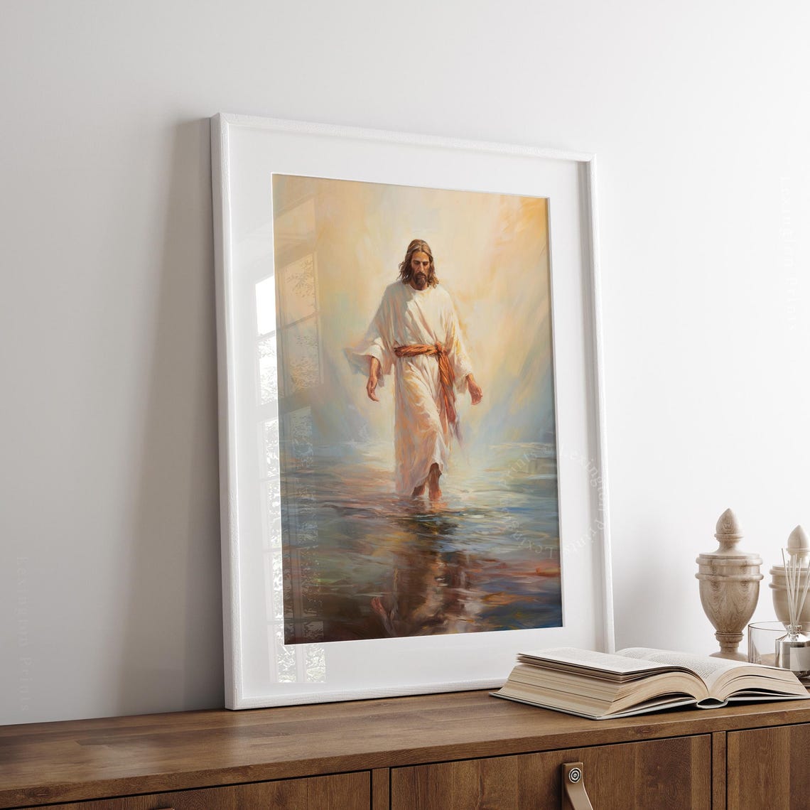 Jesus Walking On Water Christian Wall Art Christian Art Jesus Art Christian Print Oil Painting Christian Painting Gift Bible 399 - Image 4