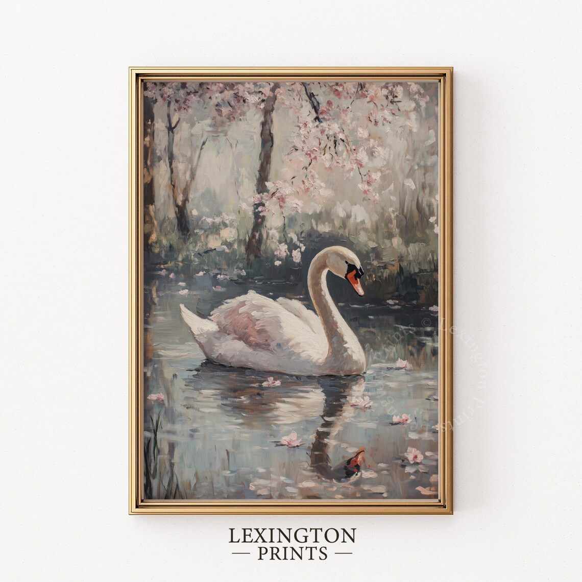 White Swan Vintage Nursery Romantic Wall Art Print - Image 6