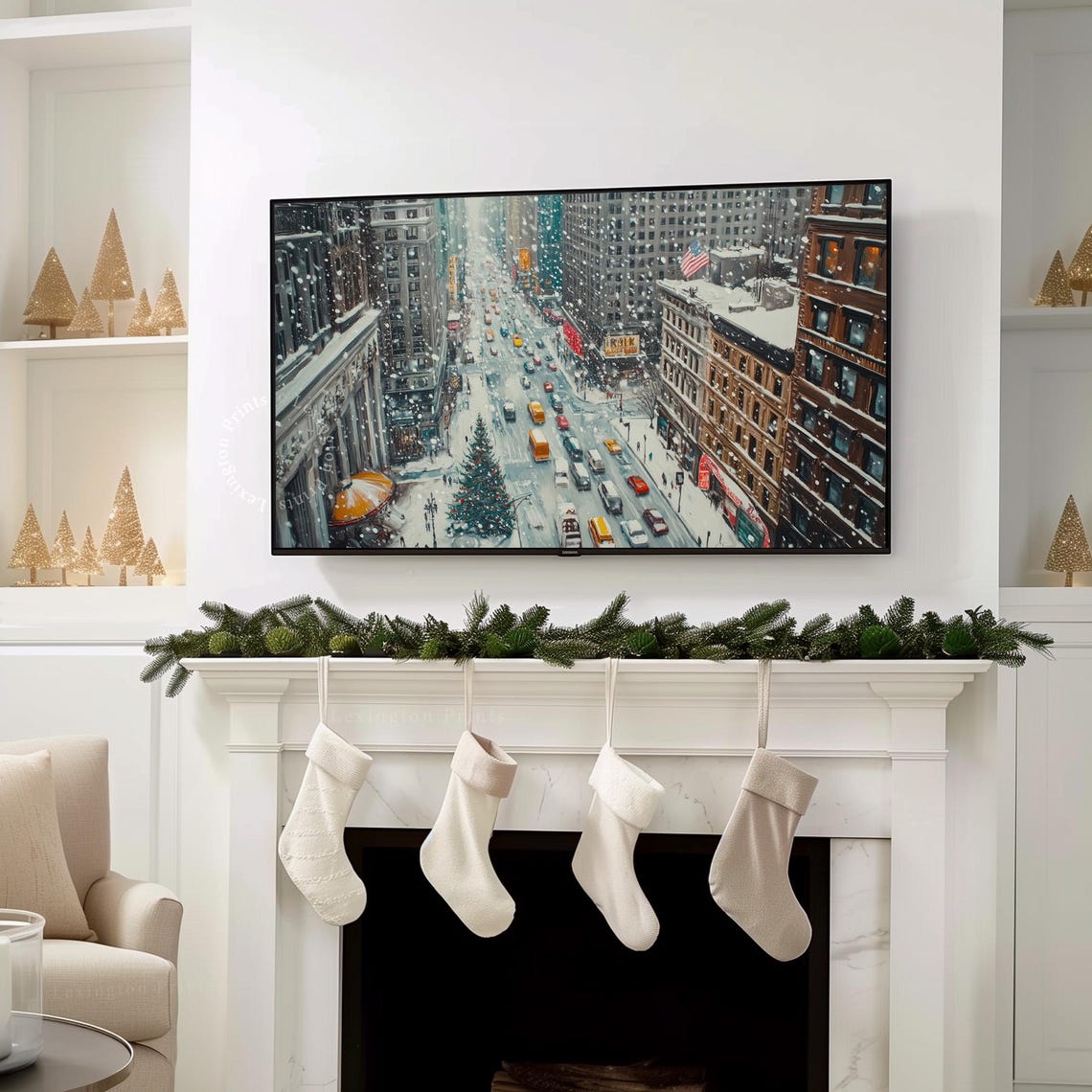 Christmas New York City Winter Frame Tv Art Vintage City Tv Art Winter Tv Art Christmas Tv Art Seasonal Decor Holiday Tv Art City Art 963 - Image 7