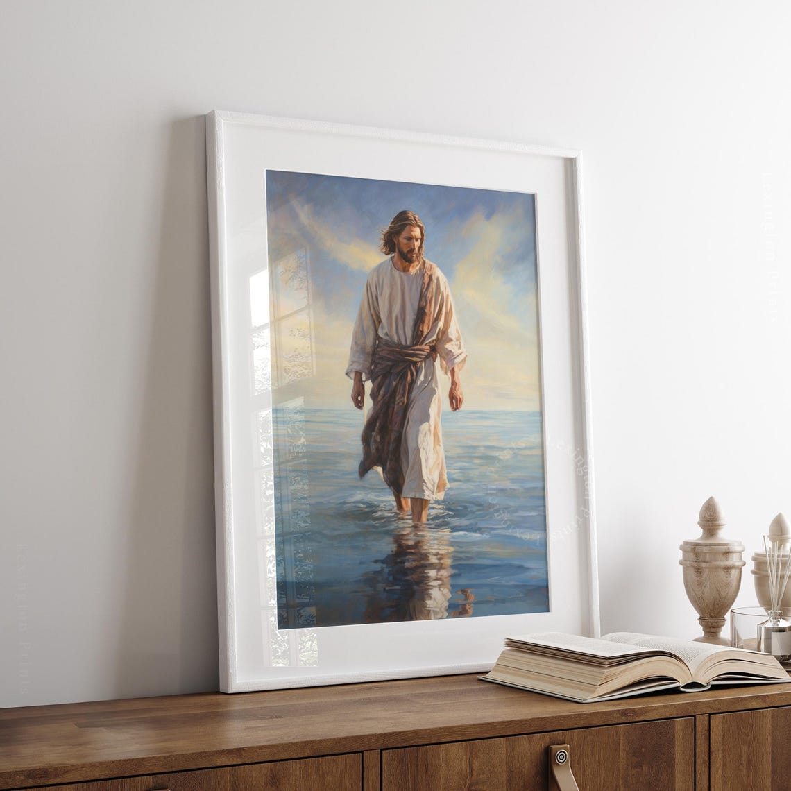 Jesus Walking On Water Christian Wall Art Christian Jesus Art Art Christian Print Oil Painting Christian Painting Gift Bible 400 - Image 7