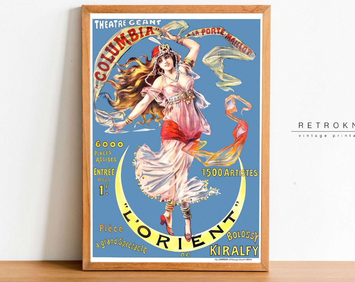 L Orient Kiralfy Columbia Theatre Grand Spectacle French Poster