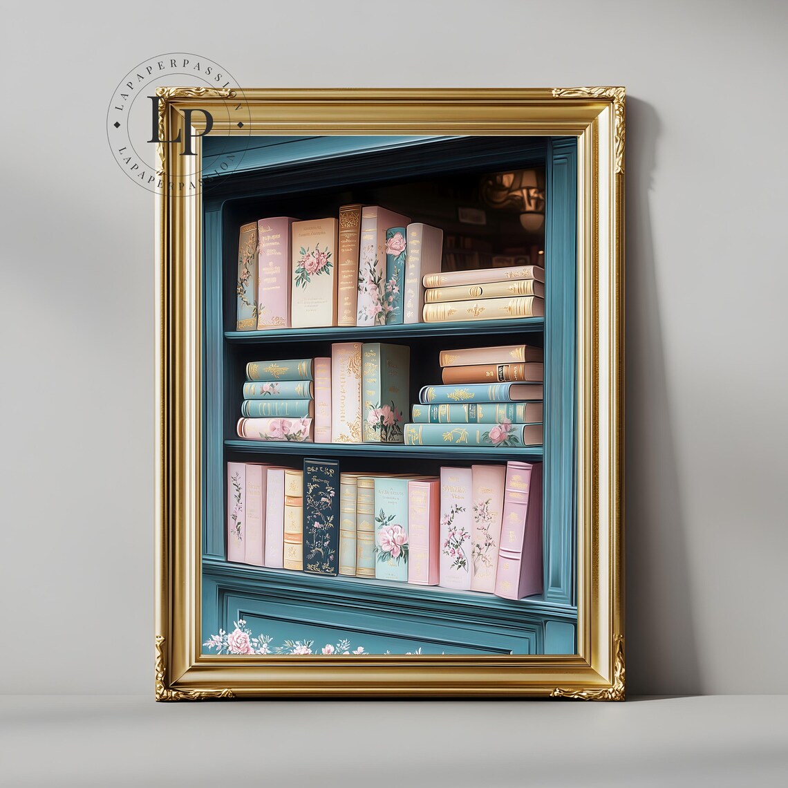 Vintage Book Inspired Art Print, Bookshelf Decor - Image 3