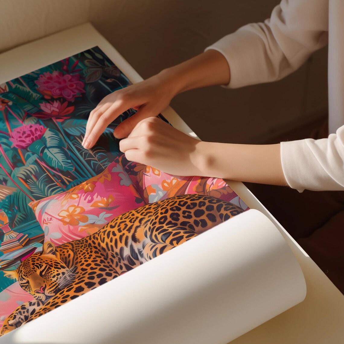 Leopard Art Print, Bohemian Bedroom Decor - Image 2