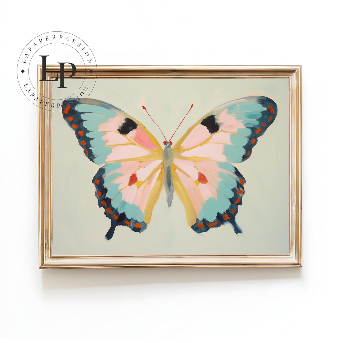 Colorful Butterfly Art Print, Girls Room Decor