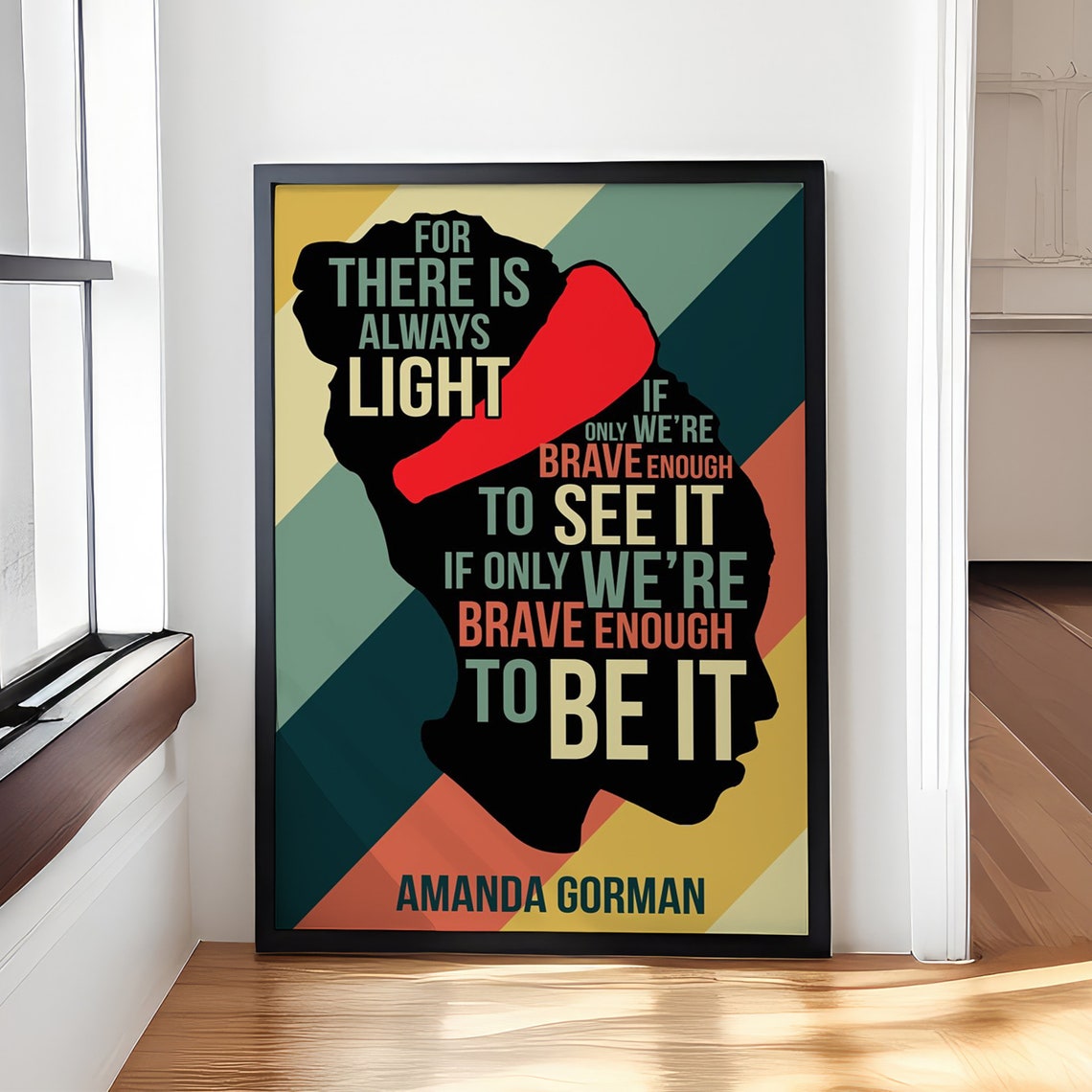 Amanda Gorman For There Is Always Light Retro Portrait Poster