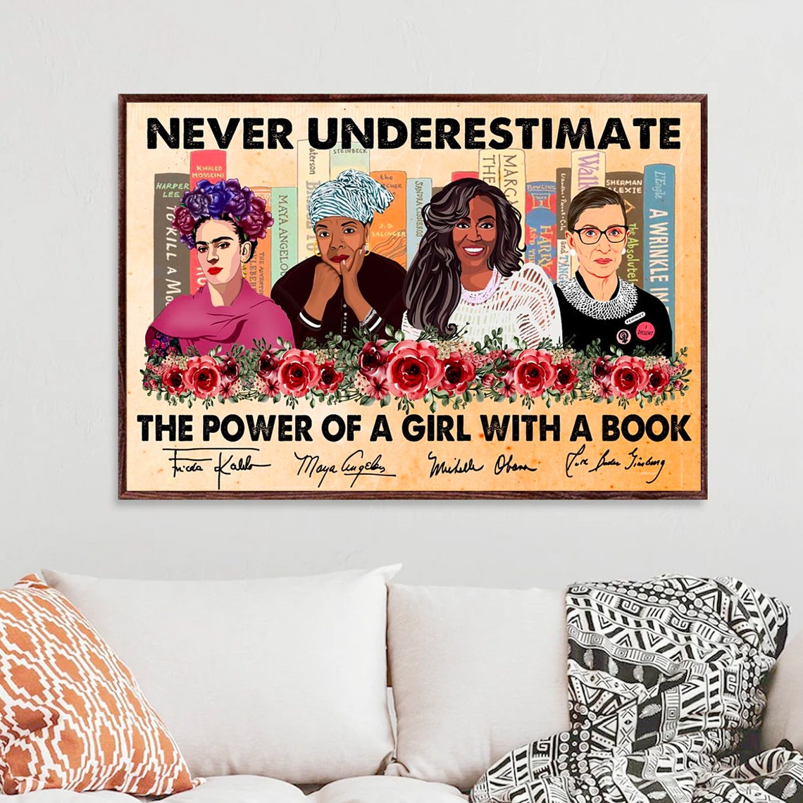 Never Underestimate the Power of a Girl With a Book Art Poster - Image 3
