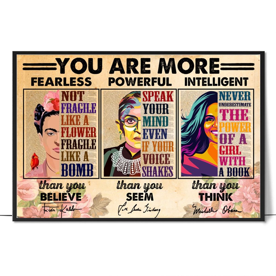 You Are More Fearless Powerful Intelligent Feminist Affirmation Poster
