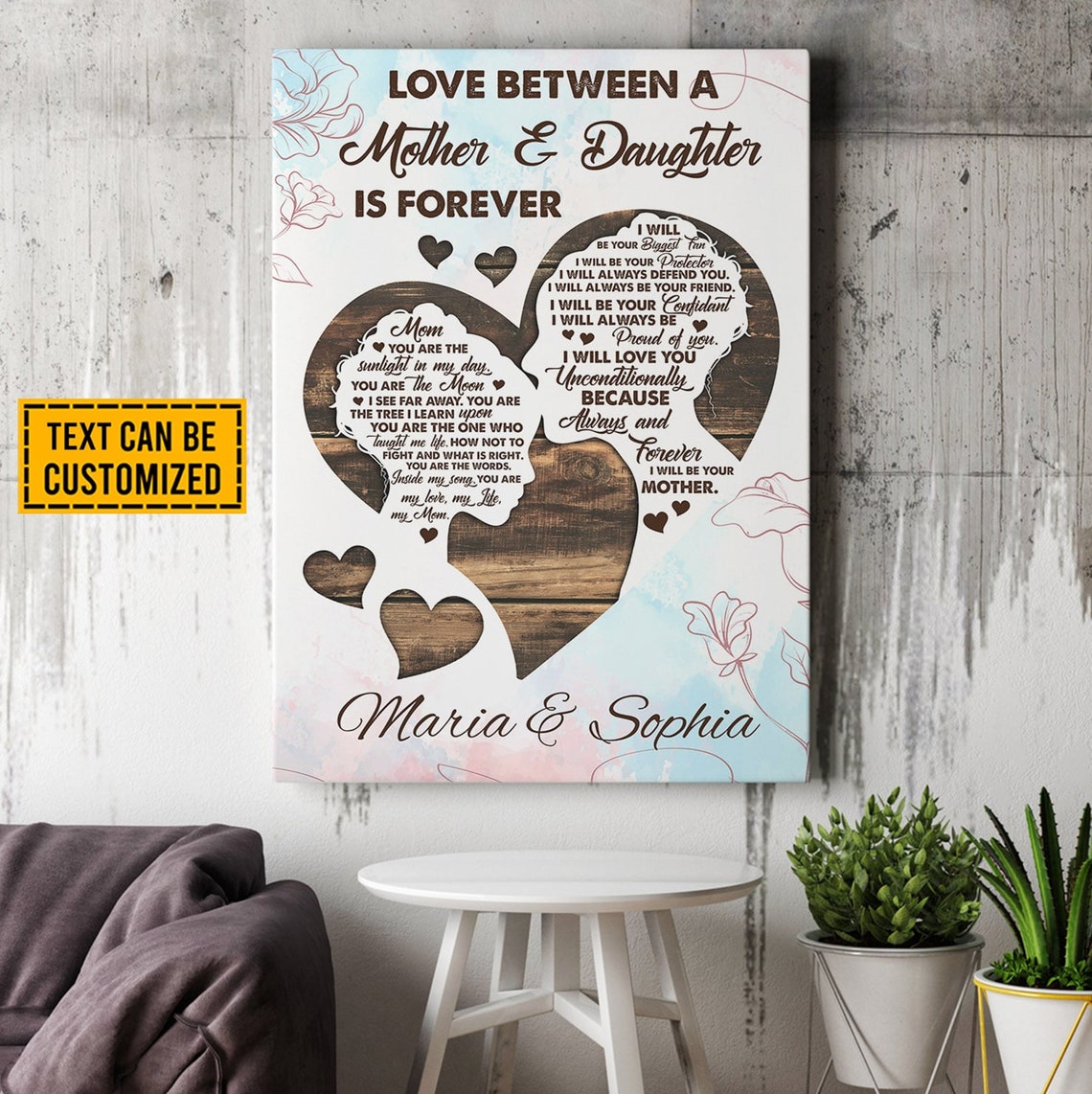 Love Between A Mother and Daughter Is Forever Heartfelt Gift Poster - Image 3