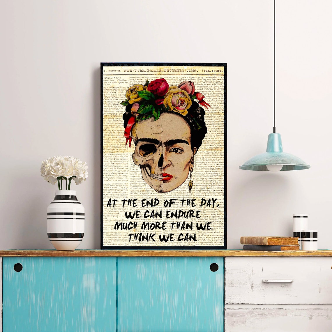Frida Khlo At The End Of The Day Women In History Feminist Print Empowering Women Strong Women Vintage Women Speak Womens Rights - Image 3