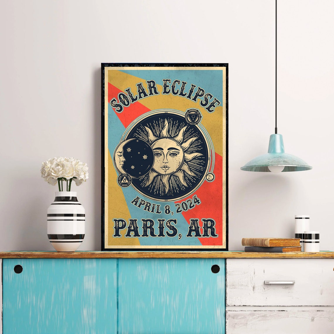 Paris Solar Eclipse 2024 Travel Poster - Image 3