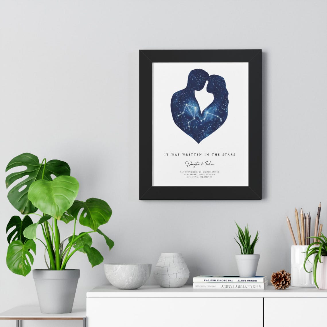 It Was Written in the Stars Personalized Couple Constellation Poster - Image 2