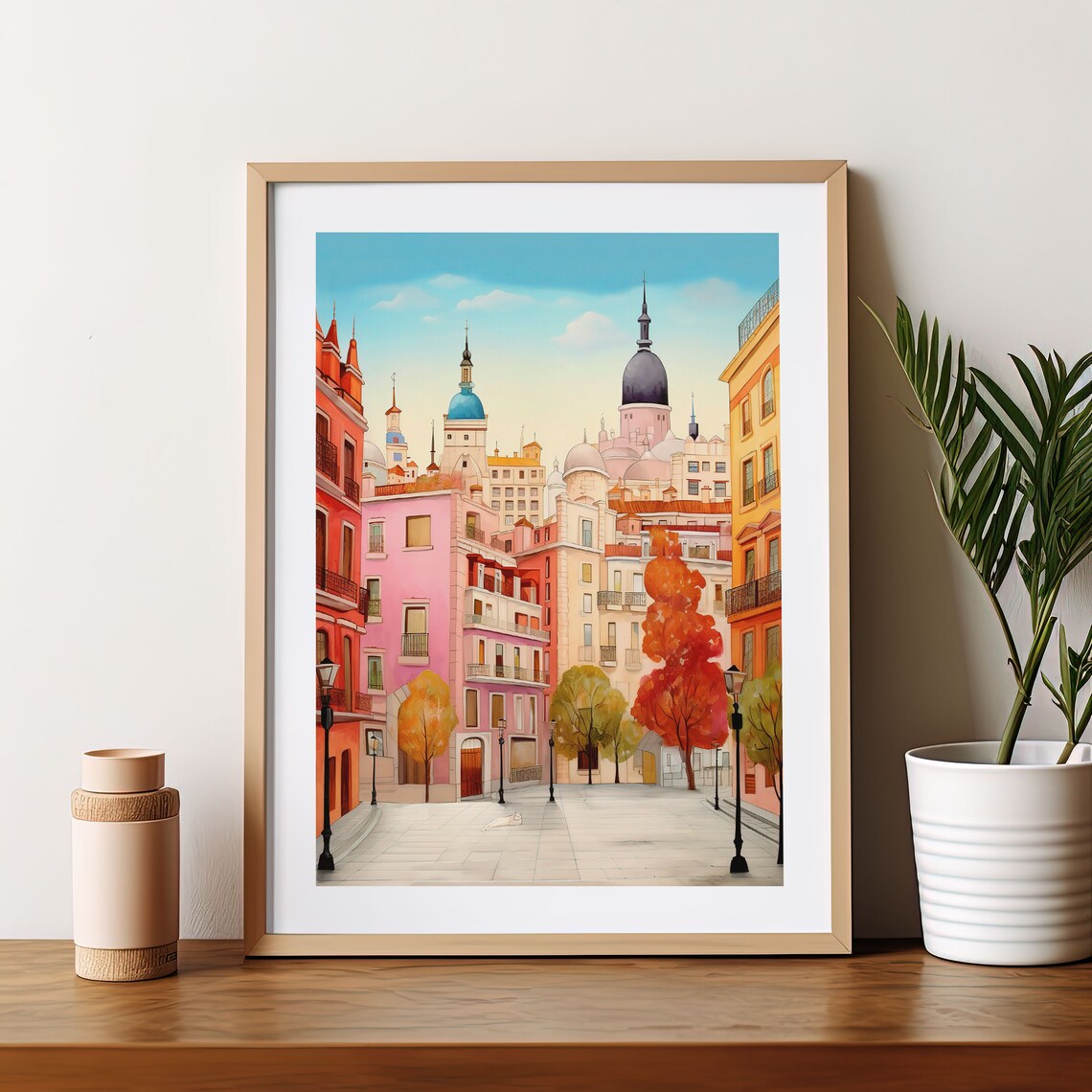 Madrid Travel Poster, Spain Place Print
