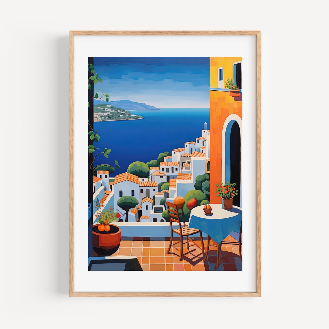Capri Coastal Travel Poster, Italy Wall Art