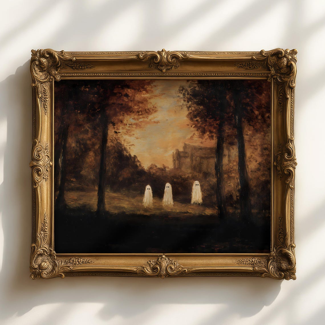 Moody Wall Art Spooky Halloween Decor Rustic Autumn Cute Print