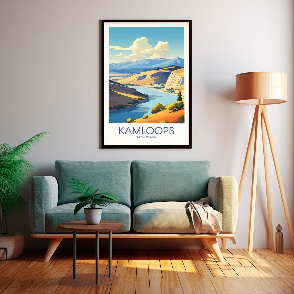 Kamloops British Columbia River Canyon Sunset View Travel Poster - Image 2