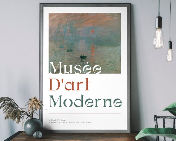 Museum Of Modern Art Print Abstract Fine Vintage Exhibition Watercolour Poster